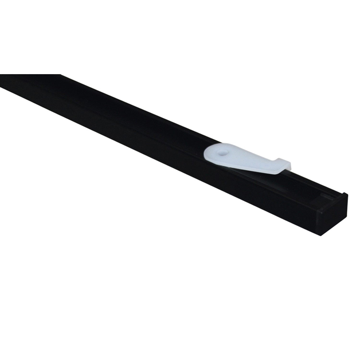 Gardinia Sada záclonových kolejniček Lucy 1drážková, černá matná, hliník, 230 cm