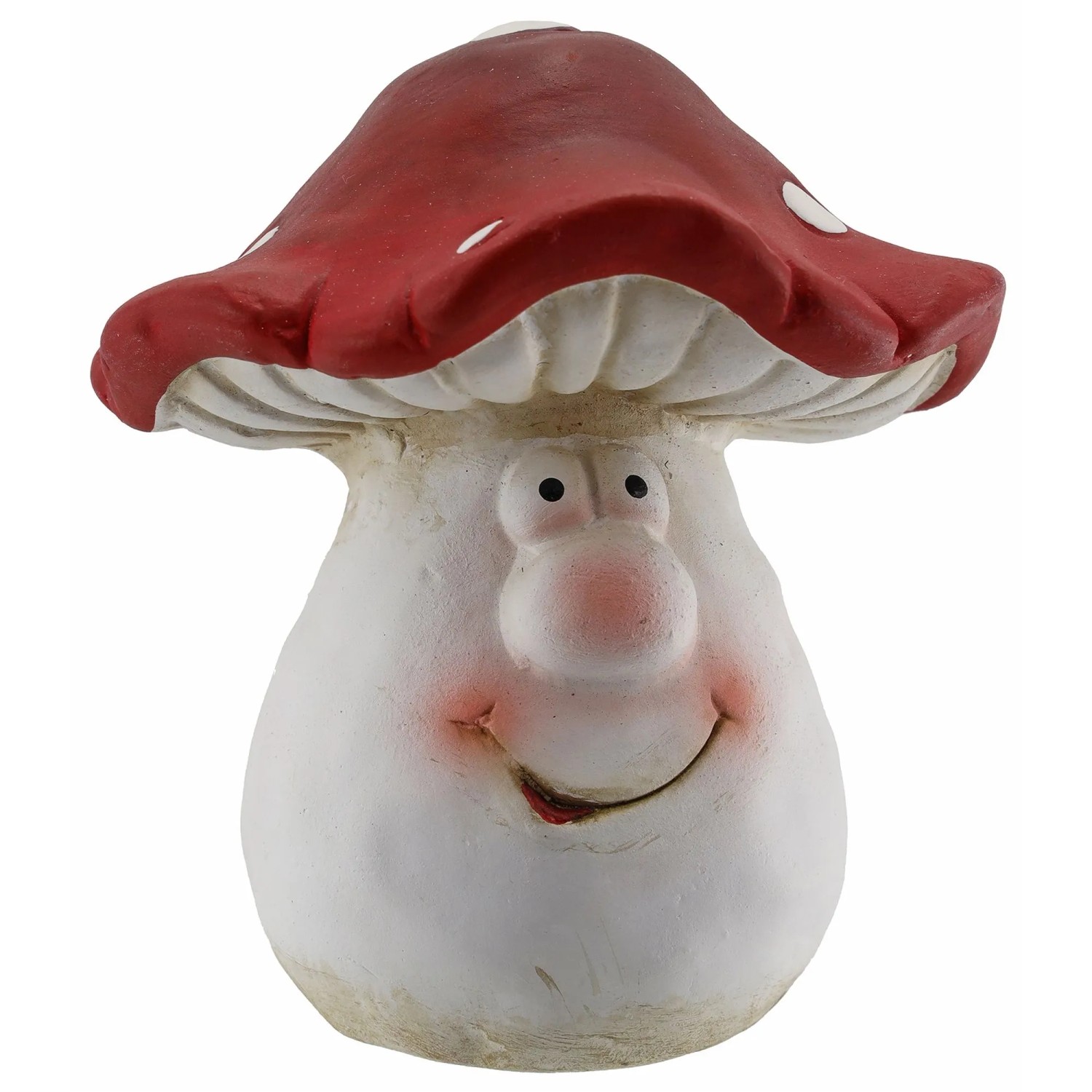 Keramická houba, červeno-bílá, 10 cm