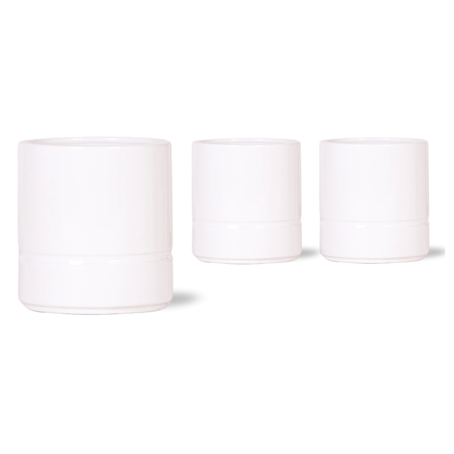 Keramický květináč Pastel bílý pr. 6 x 5 cm