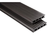 KOVALEX Terasové prkno WPC STANDARD duté neošetřené šedohnědé 26 x 145 mm-metráž