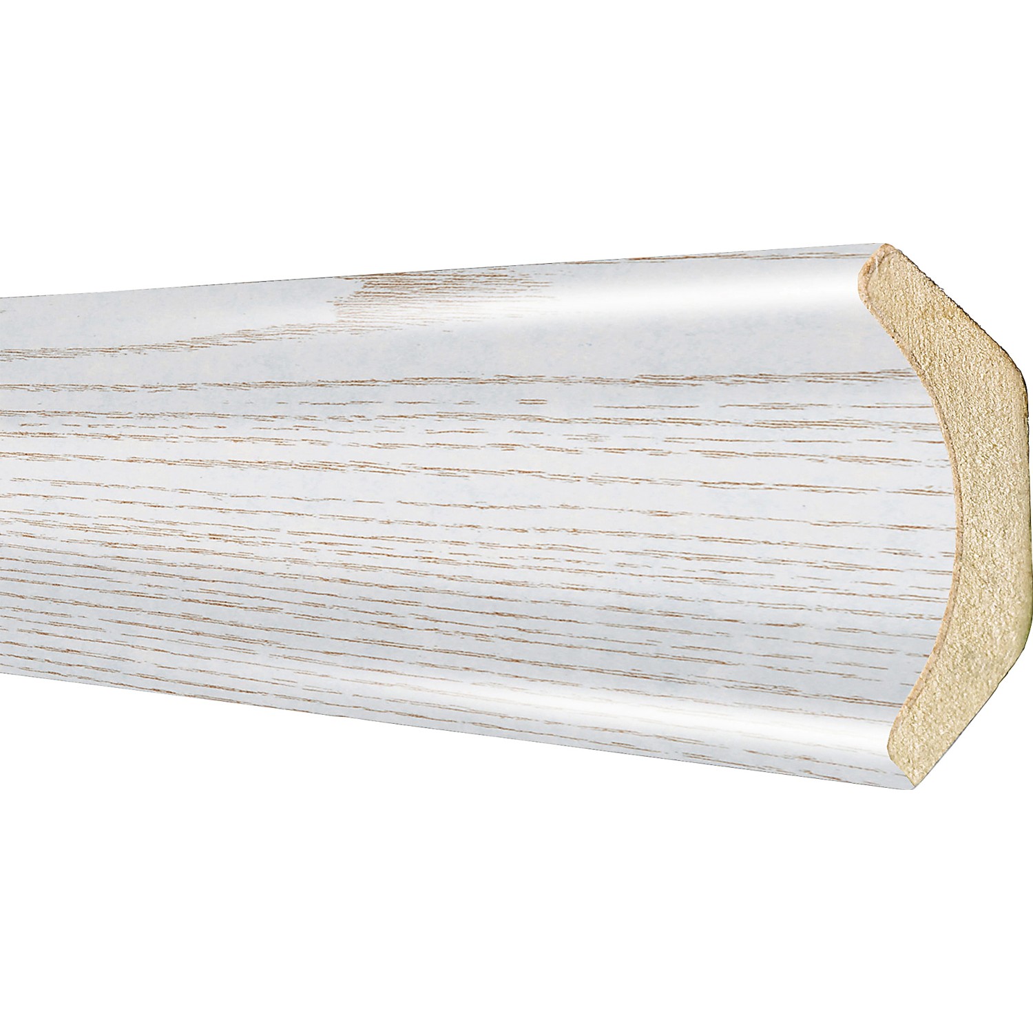 Profilová lišta, jasan bílý fóliovaná, 22 x 22 mm, délka 2600 mm