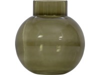 Skleněná váza zelená 25,5 cm x průměr 22,75 cm