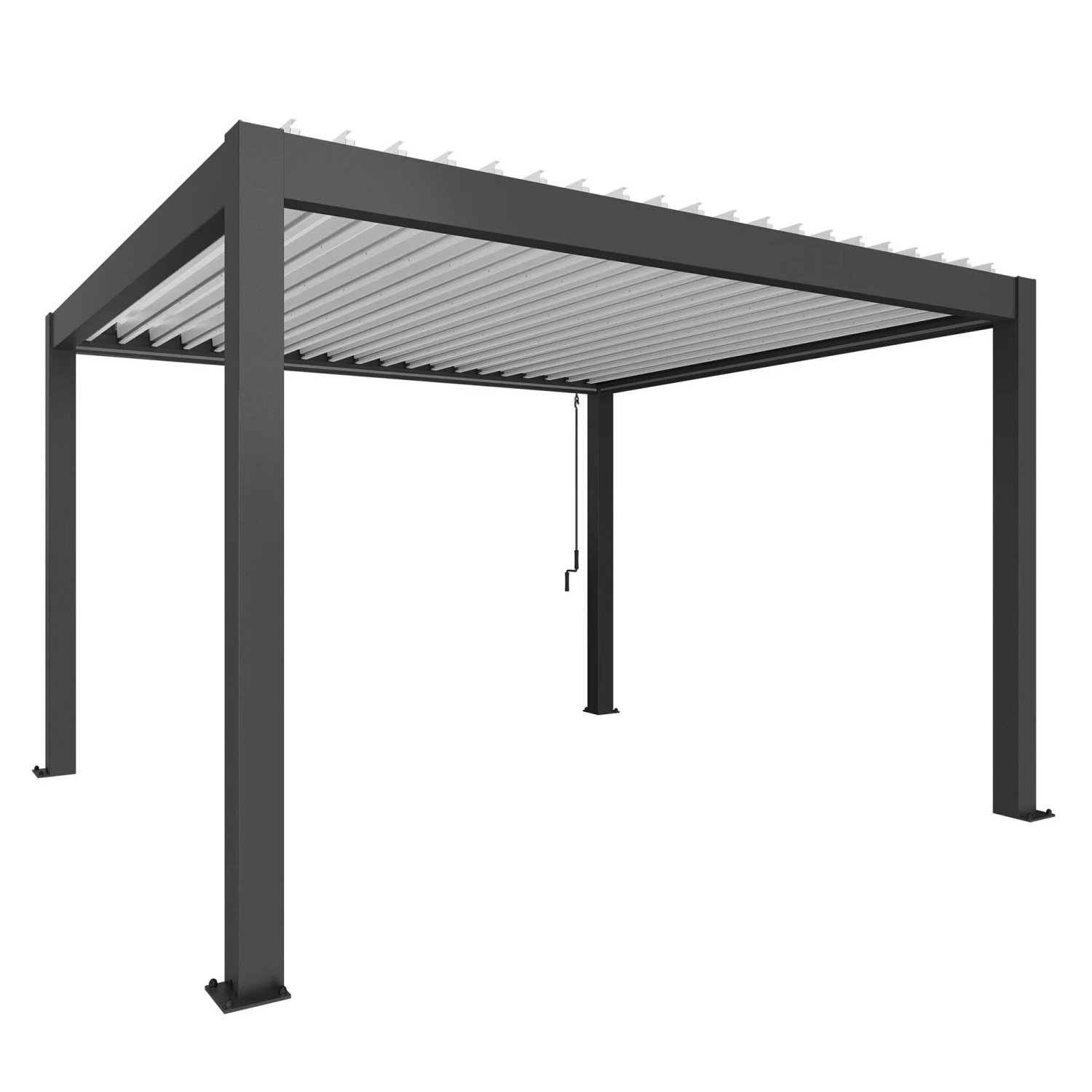 Biohort Pergola 4 x 3,5 tmavě šedá/bílá 404,5 x 367,5 cm