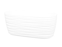 Truhlík na rostliny SAHARA PETIT plastový, 27 cm, bílý matný