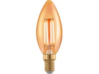 EGLO LED žárovka E14 C35, 4 W, 300 lm, 1700 K, jantarová