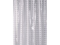 Sprchový závěs s motivem koleček 180 cm x 200 cm bílý