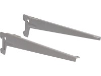 Úhlový držák s otvorem, bílý, 23 cm, 2 ks