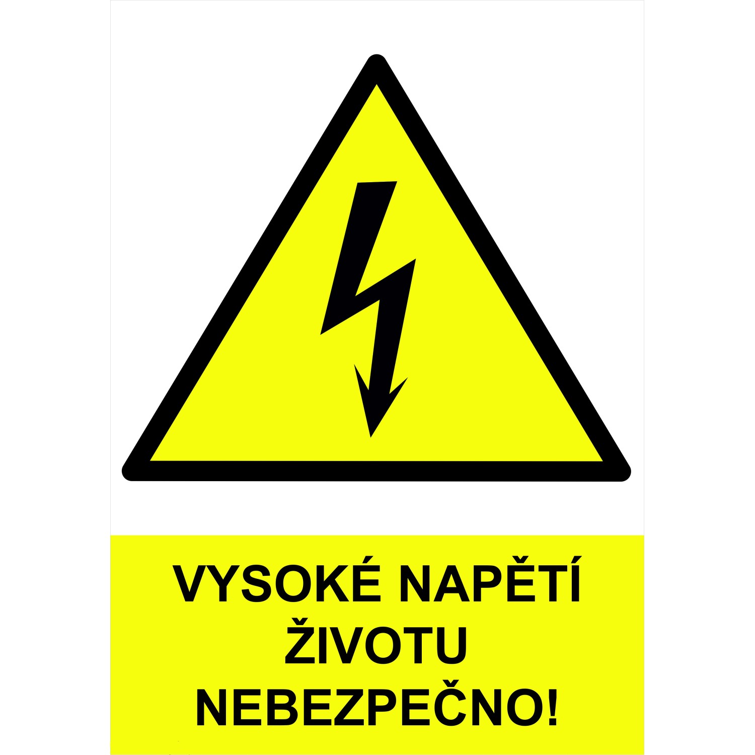 Tabulka Vysoké napětí 297 mm x 210 mm