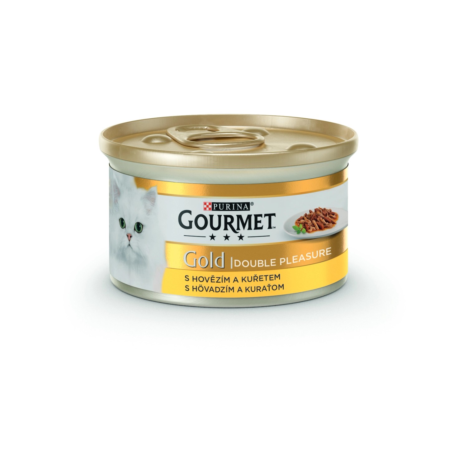 Gourmet Gold Double pleasure s hovězím a kuřetem pro kočky