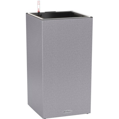 Lechuza Květináč Canto Stone 30 High LED, kamenná šedá, 30 x 30 x 56 cm