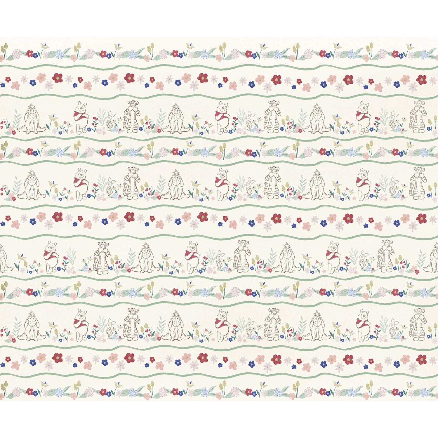 Komar Vliesová fototapeta Disney Winnie the Pooh Friends In Garden 300 x 250 cm