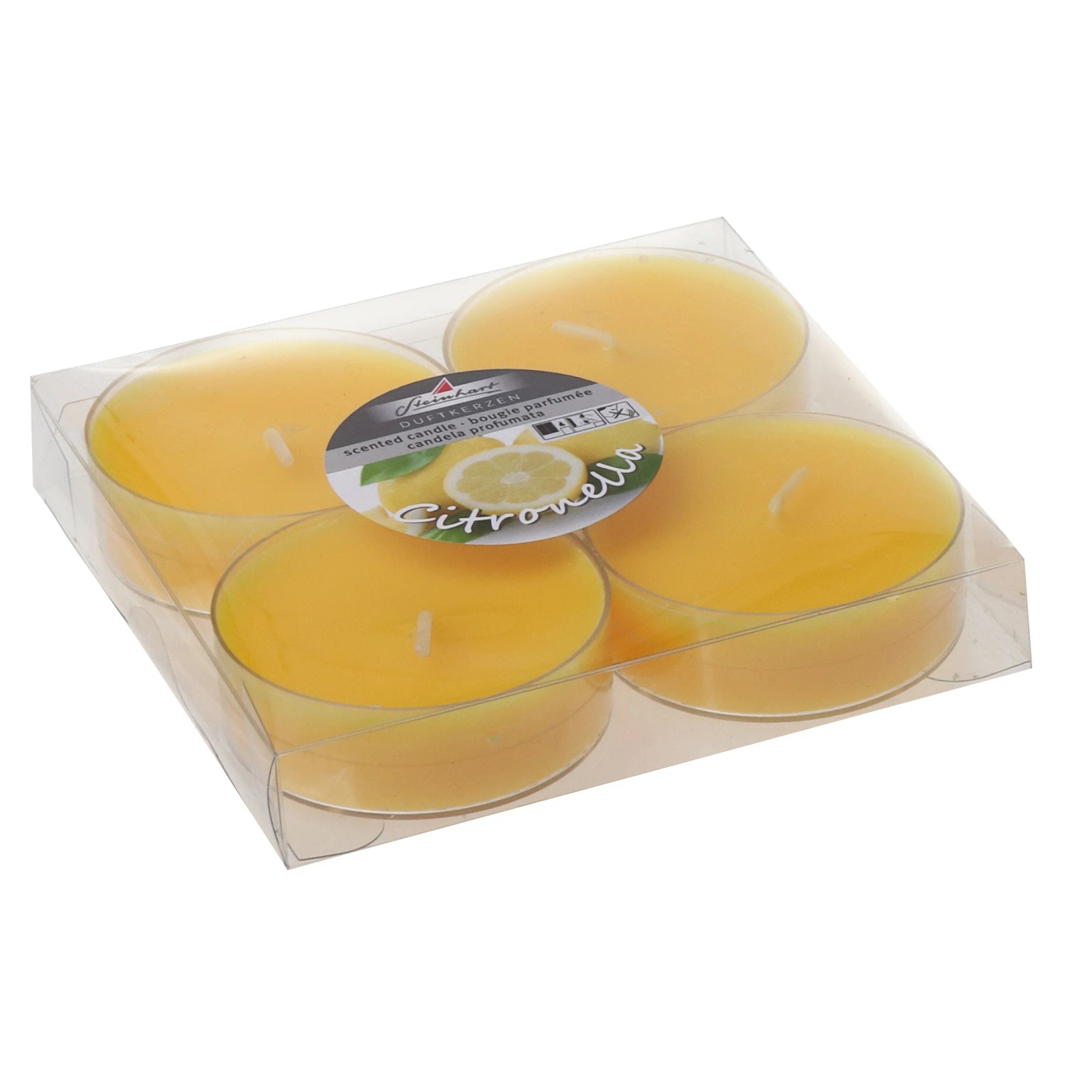 Steinhart Vonné maxi svíčky Citronela pr. 5,9 x 2 cm, 4 ks