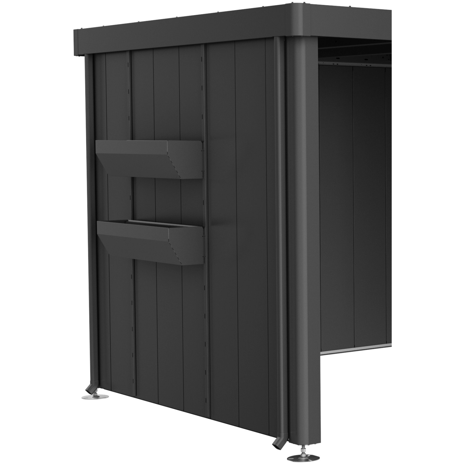 Biohort Truhlík FloraBoard pro boční stěnu stříšky Neo 2A-4D tm. šedý