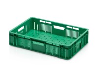 TBA Přepravka na ovoce a zeleninu, zelená, 60 x 40 x 13 cm