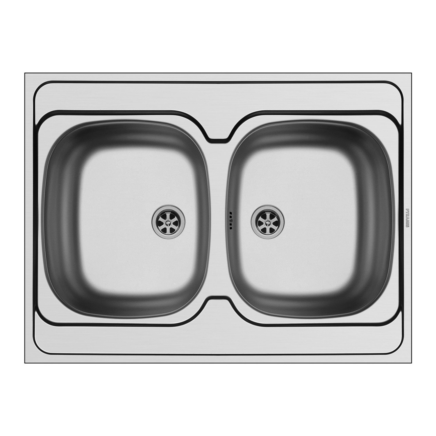 PYRAMIS Nerezový dřez INTERNATIONAL 2B hladký, 80 x 60 cm