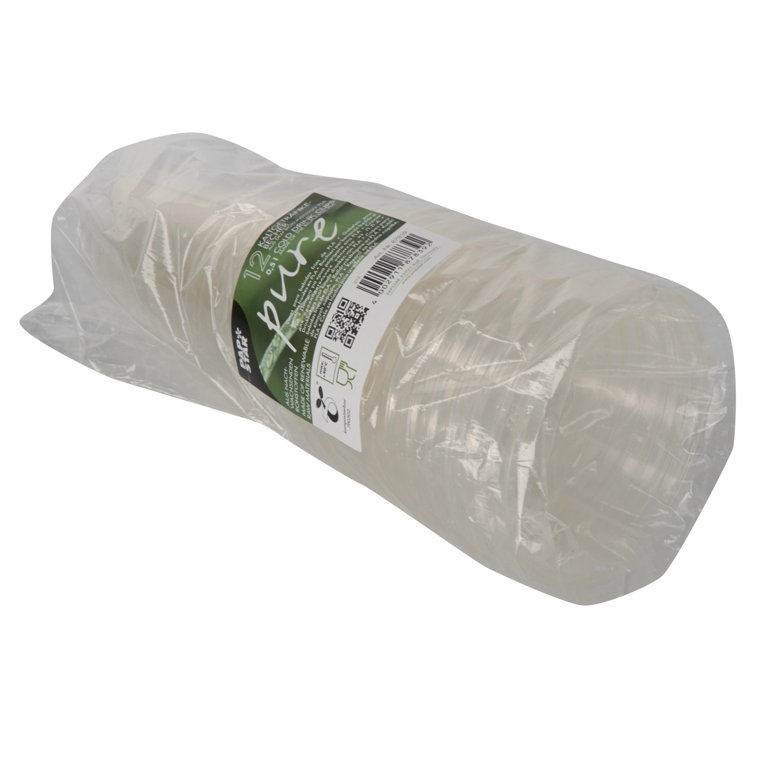 Papstar Kelímky z PLA 0,5 l, 12 ks