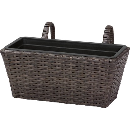 Balkónový truhlík 22 cm x 40 cm x 28 cm tmavě hnědá