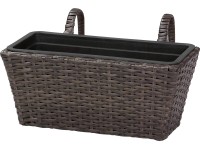 Balkónový truhlík 22 cm x 40 cm x 28 cm tmavě hnědá