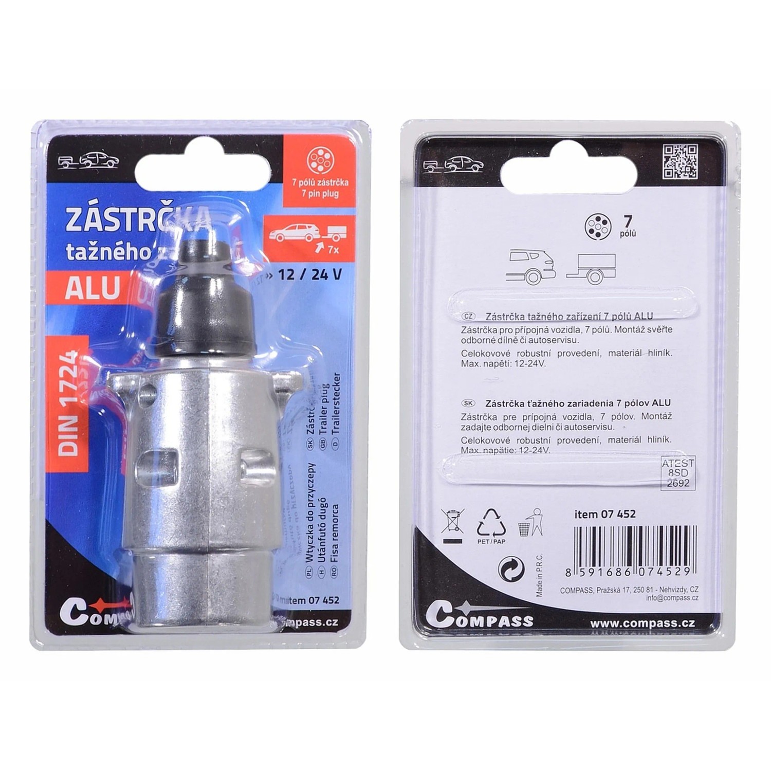 COMPASS Zástrčka tažného zařízení ALU 7 pólů