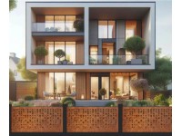 MEGACORP Designová brána NÁHODNÉ KOSTIČKY cortenová ocel 3800 x 900 mm