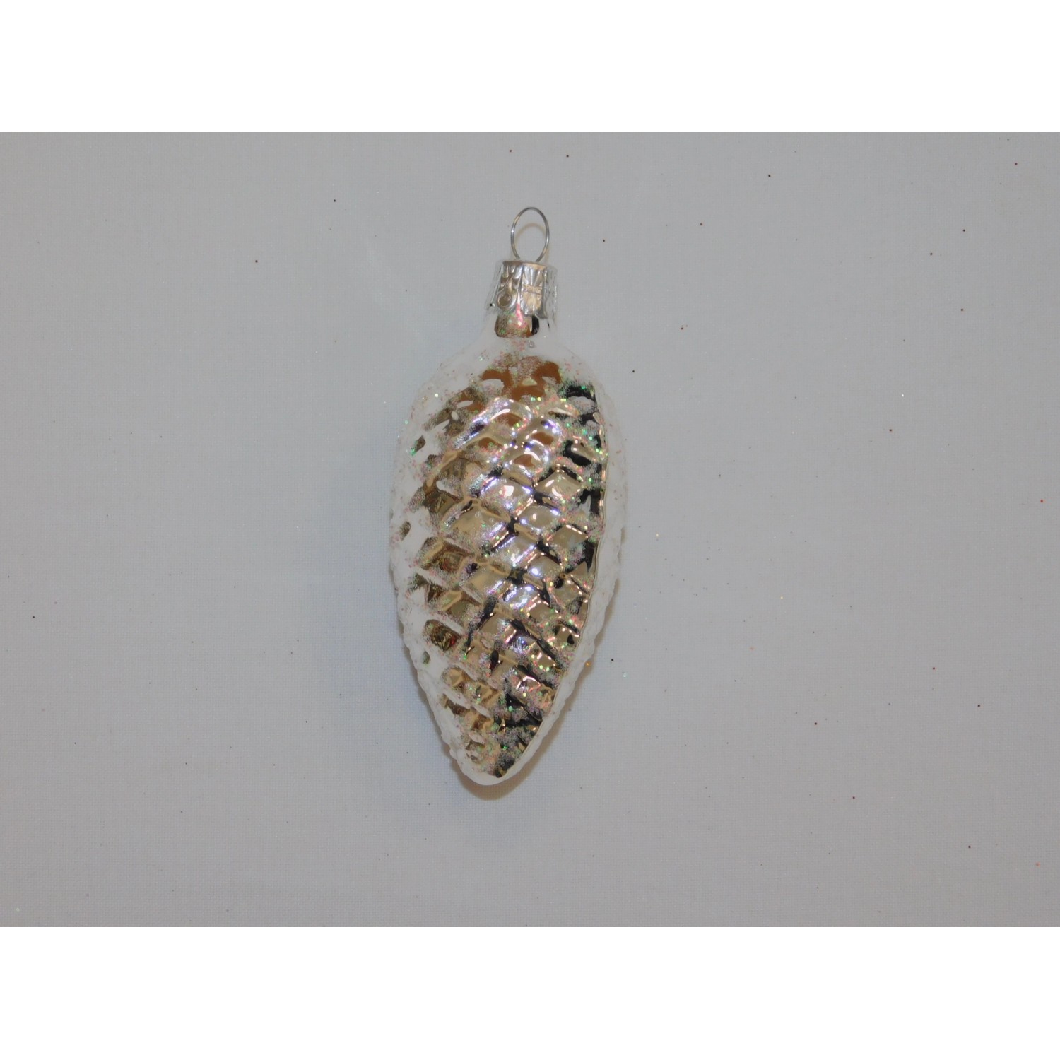 ONREX Vánoční ozdoba skleněná šiška stříbrná 8 cm