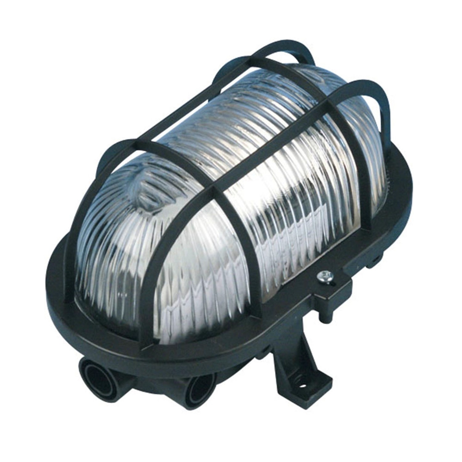 Lena-lighting Stropní/nástěnné svítidlo Oval 60, E27, černé, 170 x 125 x 110 mm