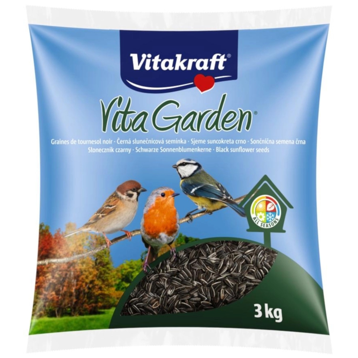 Krmivo VITAKRAFT Vita Garden slunečnice černá 3 kg