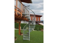 Minka STAIRS Venkovní točité schodiště Rondo Zink Plus pr. 120 cm Minka STAIRS Venkovní točité schodiště Rondo Zink Plus pr. 120 cm