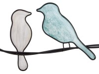 Kovová závěsná dekorace zelenobéžová 115 x 500 x 10 mm