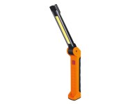 SOLIGHT LED lampa pracovní nabíjecí, 500 lm + 70 lm, COB, USB, černooranžová