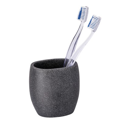 Wenko Kelímek na zubní kartáčky Puro polyresin 9,4 cm x 9,4 cm x 6,5 cm antracit