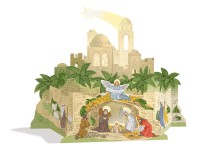 MFP Betlém starobylý BS-05 ke složení, 300 x 190 x 10 mm