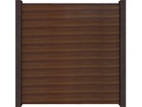 GroJaSolid Plotový panel bez sloupků čtvercový Walnut 180 x 180 cm