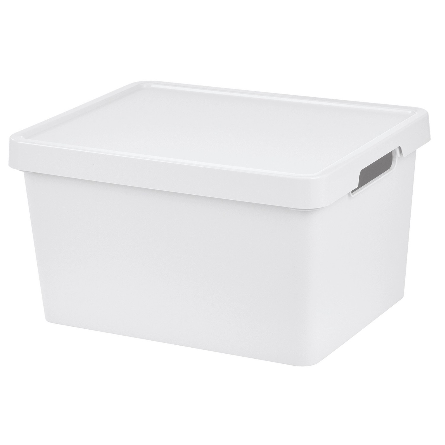 Tontarelli Úložný box MAYA L s víkem bílá, 38,5 x 33 x 54,5 cm, 16,2 l