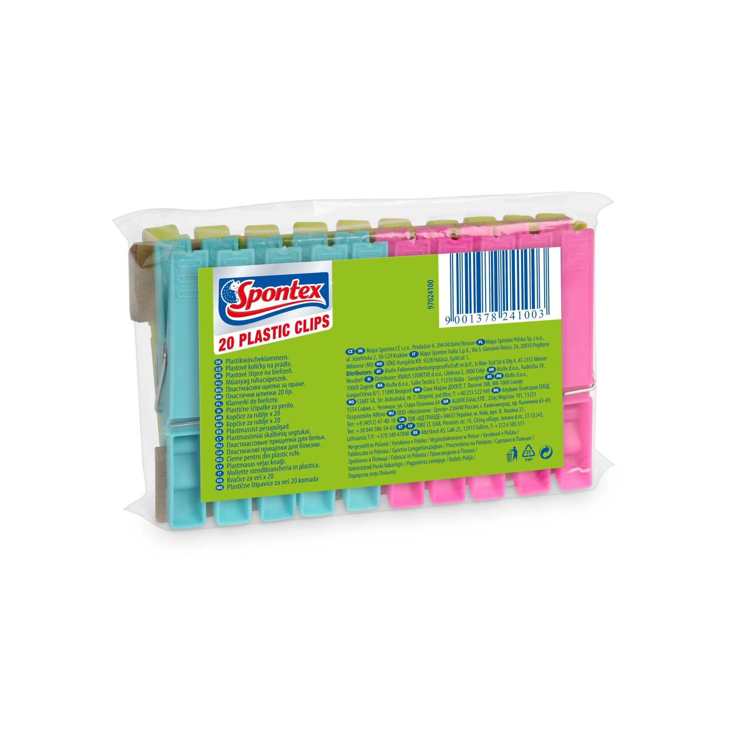 Spontex Kolíčky na prádlo plastové 20 ks