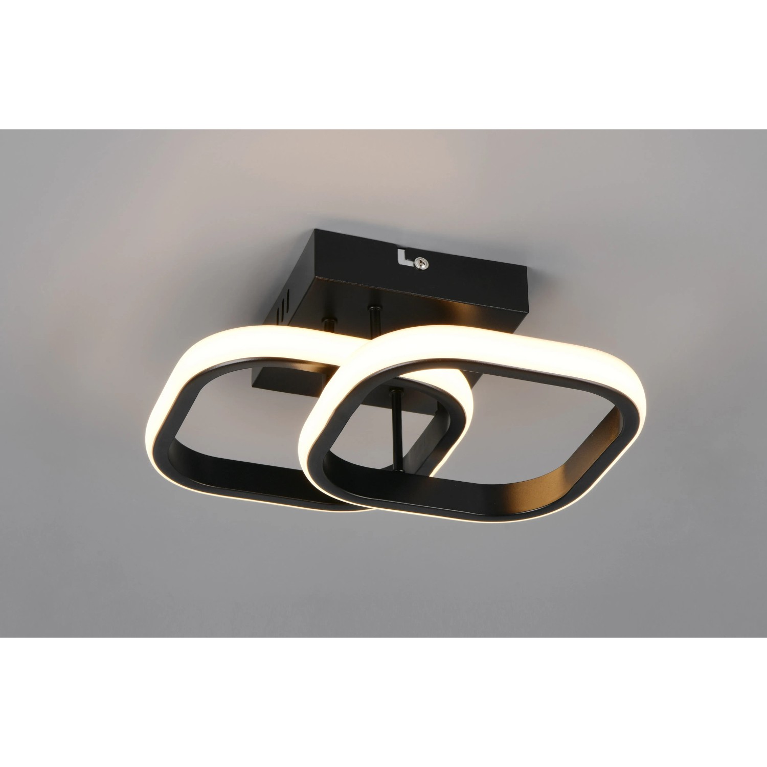 Reality Stropní LED svítidlo Kasia 7W 800lm 3000K matná černá 24 x 24 cm