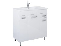 Maximus Skříňka pod umyvadlo Eve, 3 dvířka 1 zásuvka, lesklá bílá, 80 cm Maximus Skříňka pod umyvadlo Eve, 3 dvířka 1 zásuvka, lesklá bílá, 80 cm