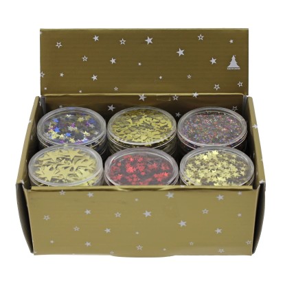 Sypká dekorace různých barev