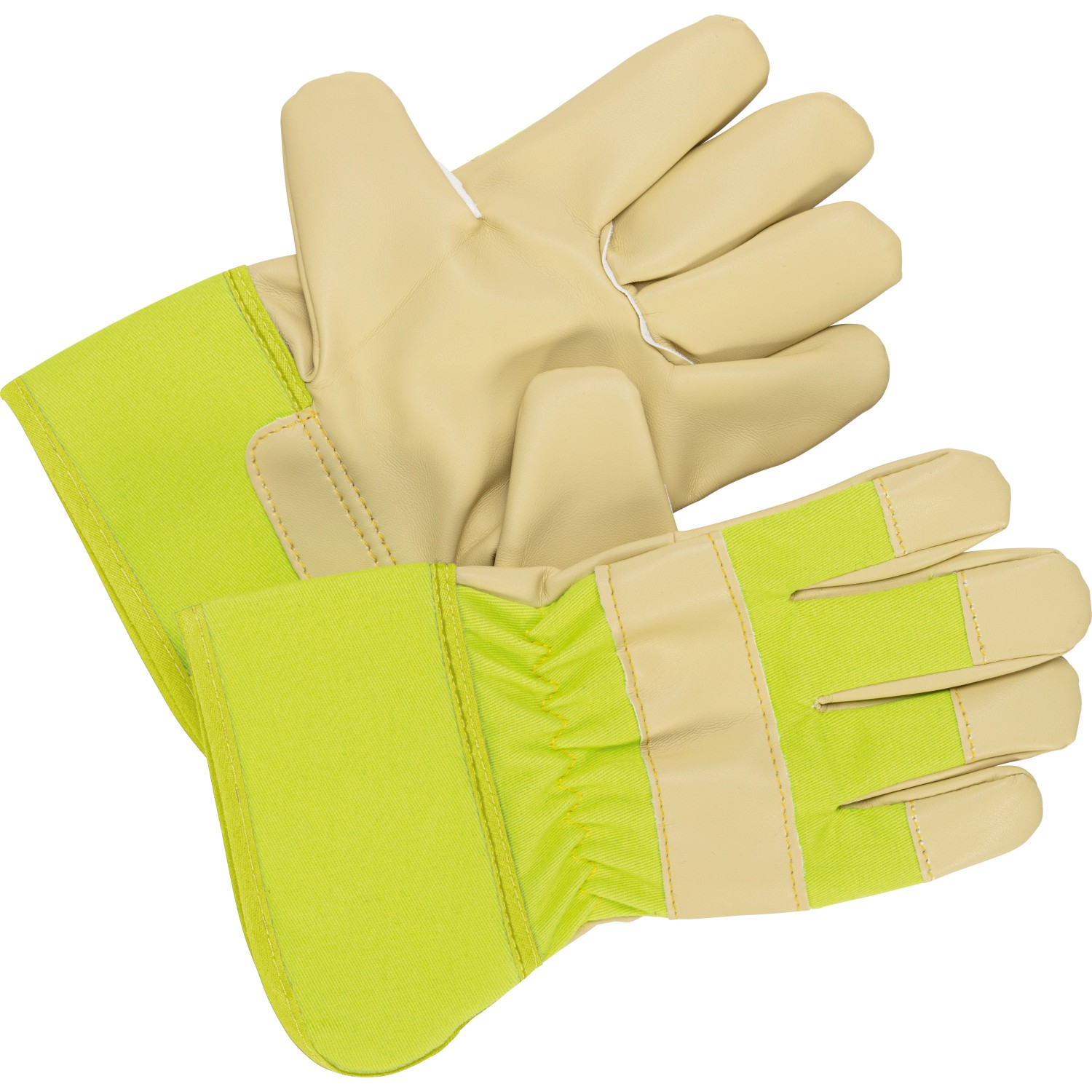 Dětské rukavice, citrónové-béžové, vel. 4