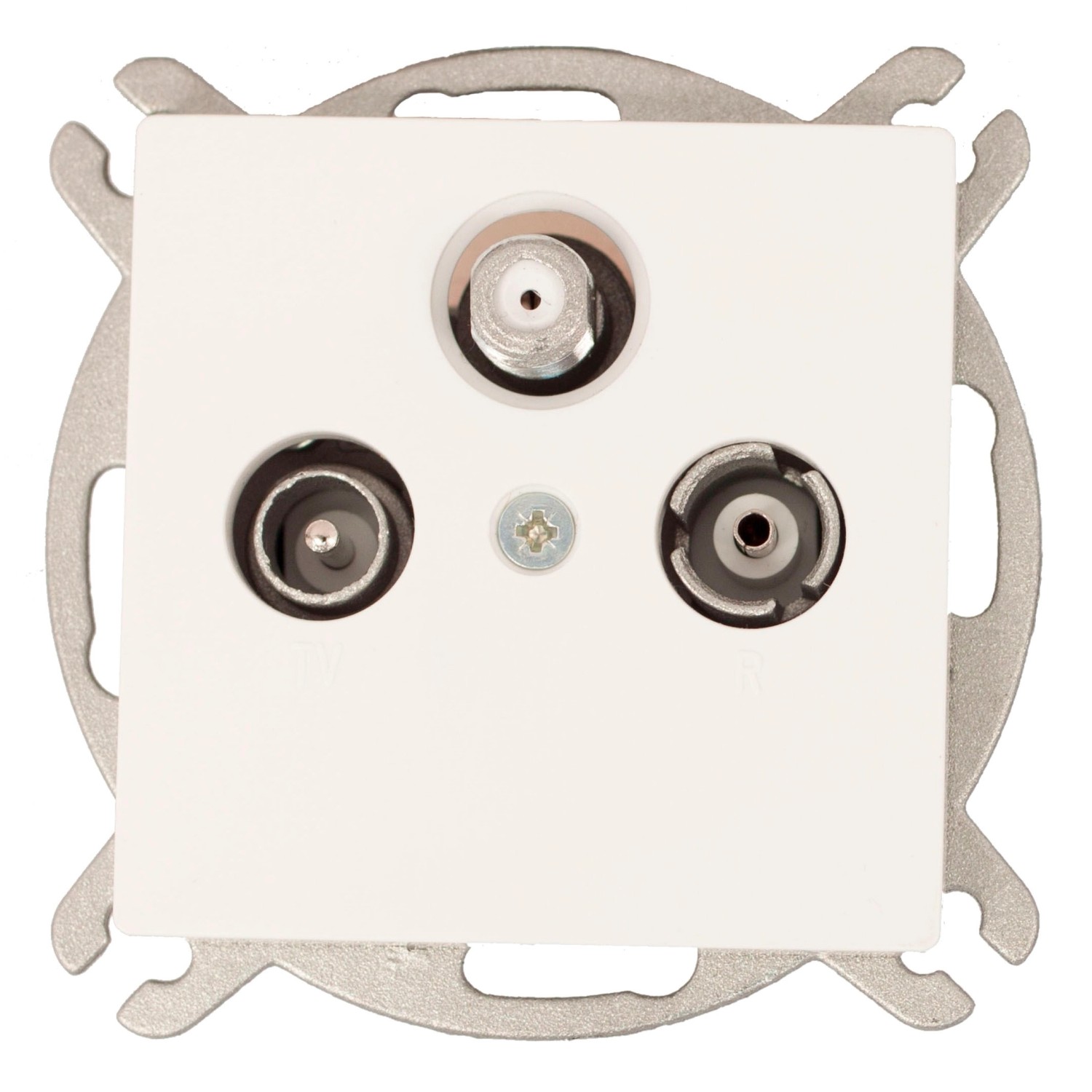 Zásuvka RTV-SAT Medium bílá