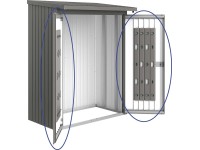 Biohort Dveřní sada pro WoodStock 150 křemenově šedá, 157 x 5 x 171 cm Biohort Dveřní sada pro WoodStock 150 křemenově šedá, 157 x 5 x 171 cm