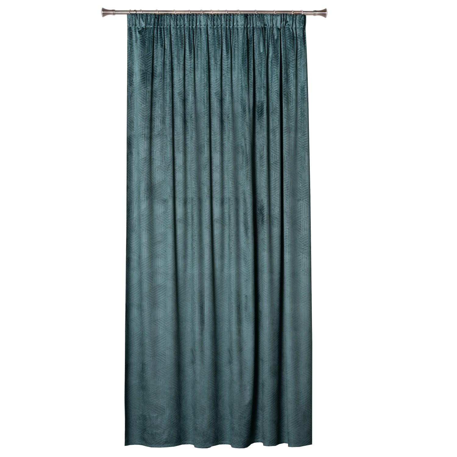 SPLENDID Závěs BLOCKS s páskou, zelená, 200 x 245 cm