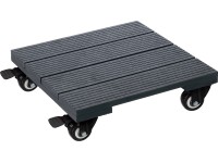 Vozík pod květináč WPC antracitový drážkovaný hranatý