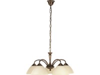 Rabalux Pětiramenný lustr Regina, bronzová/krémová, pr. 52 x 90 cm