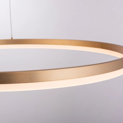 Moderní LED závěsné svítidlo Helia od Paul Neuhaus, 80 cm, matná mosaz, stmívatelné.