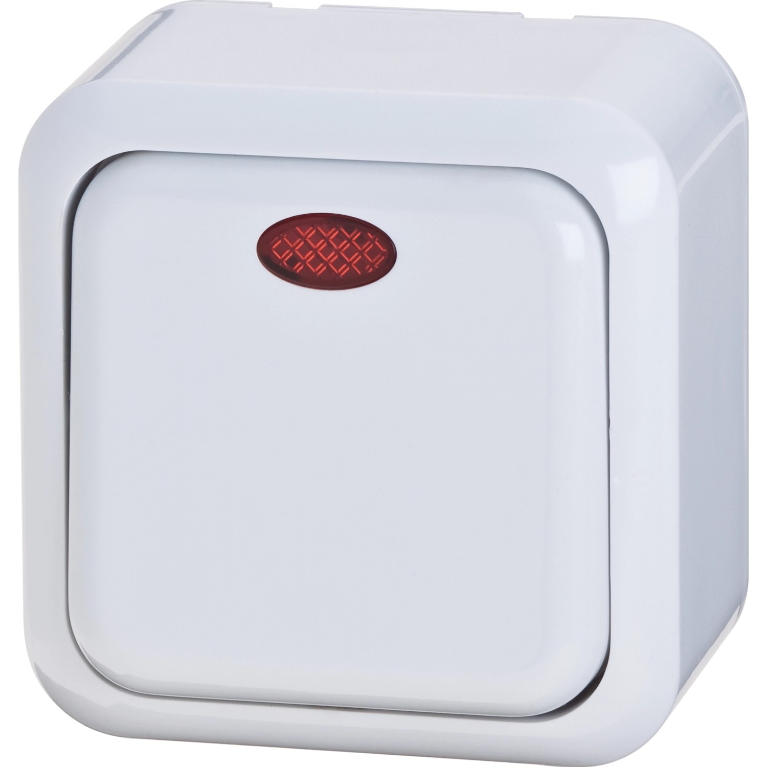 Ovládací spínač / přepínač na omítku, bílý