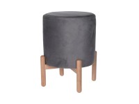 Koopman Taburet s nohami z bukového dřeva, šedá, pr. 28 x 38 cm