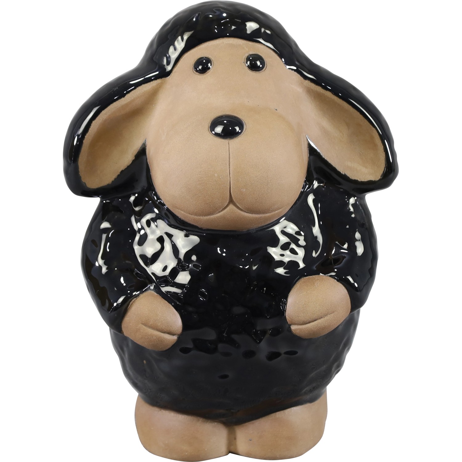 Zahradní dekorace ovce stojící 22 cm x19 cm x 29 cm černá