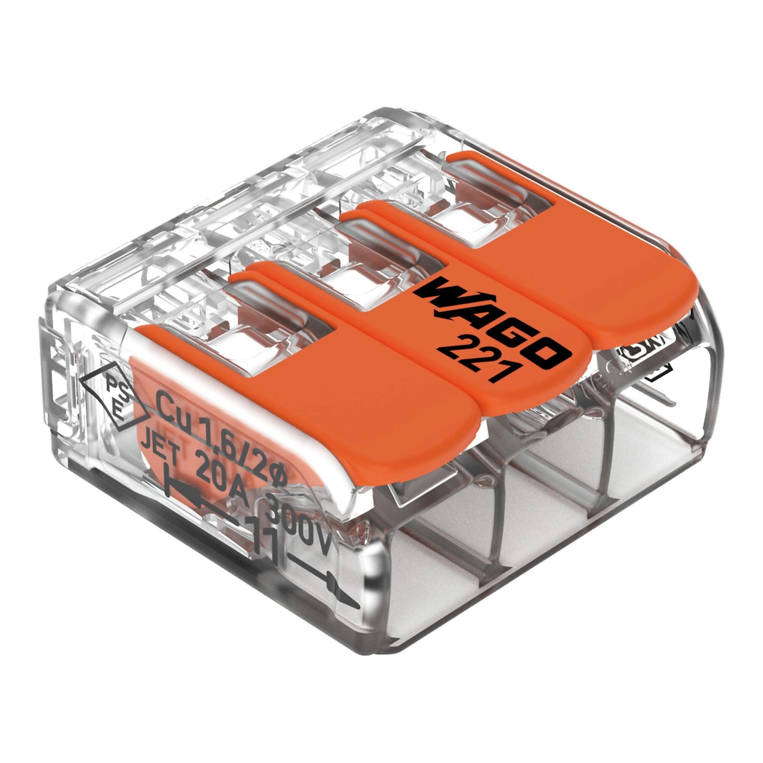 WAGO Spojovací svorka Compact 3 x 4mm, 10 ks koupit v OBI