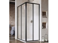 RAVAK Sprchový kout Supernova SRV2+SRV2 90x90 195 černá+transparent